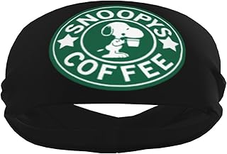 ヘアバンド ピーナッツ スヌーピー コーヒー スウェットバンド ヘッドバンド メンズ レディース スポーツターバン ヘアターバン おしゃれ スポーツヘアバンド 伸縮性 通気性あり 男女兼用 贈り物