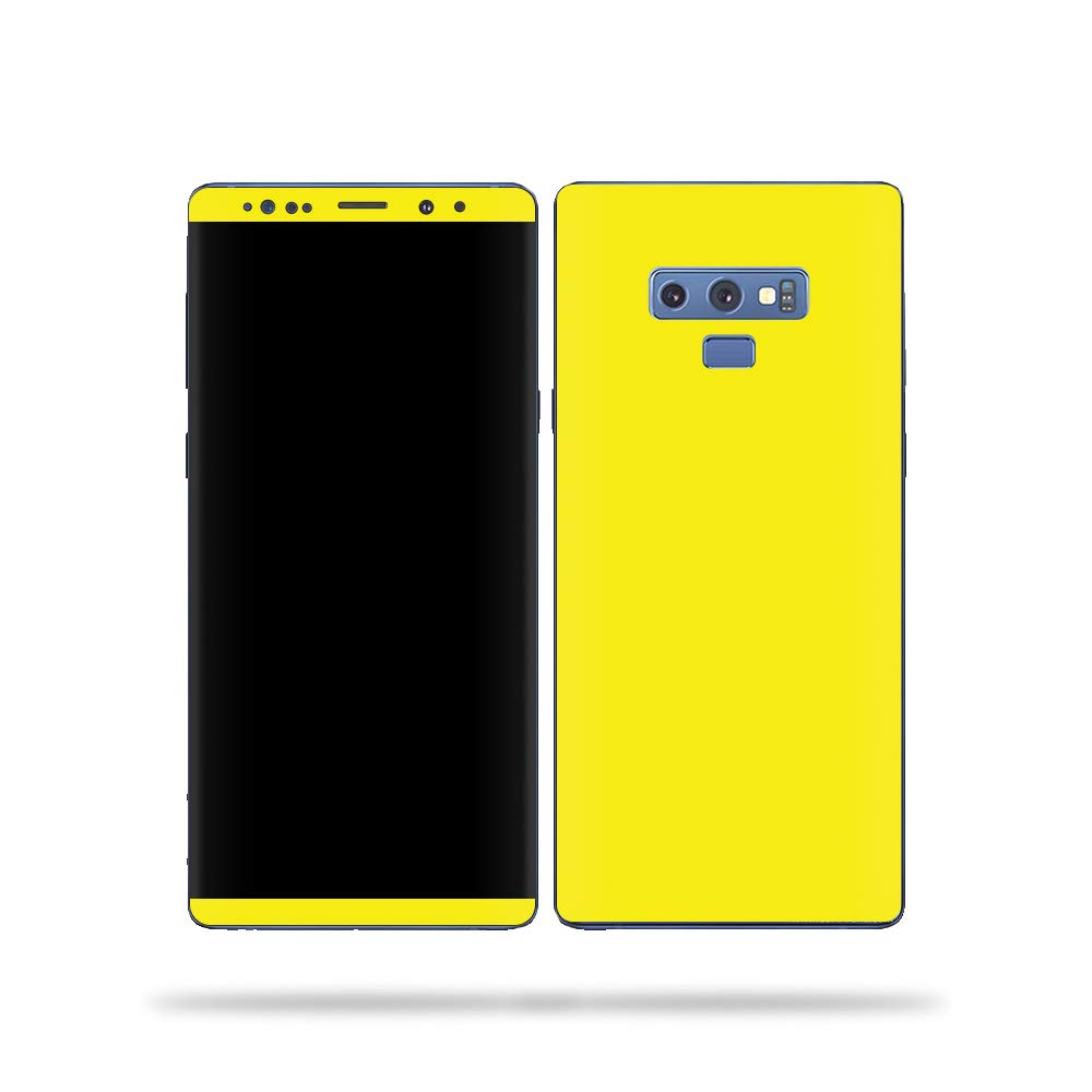 MightySkins Skin Compatible with Samsung Galaxy Note 9 - Solid Yellow | Protective, Durable, and Unique Vinyl Decal wrap Cover | Easy to Apply, Remove, and Change Styles | Made in The USA