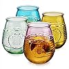 Glaver's Set Of 4 20 Oz. Colored Tumblers, Multicolor Embossed Bumble Bee Wine Glasses, Vintage Drinking Glasses, Tumblers For All You Favorite Cocktails And Beverages, Handwash Only Glaver's Set Of 4 20 Oz. Colored Tumblers, Multicolor Embossed Bumble Bee Wine Glasses, Vintage Drinking Glasses, Tumblers For All You Favorite Cocktails And Beverages, Handwash Only