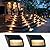Follateas Solar Lights Outdoor, Waterproof Solar Powered Deck Step Lights for Patio Garden Backyard Garage Driveway Pathway Outside Wall Lighting (Warm White/2 Pack)