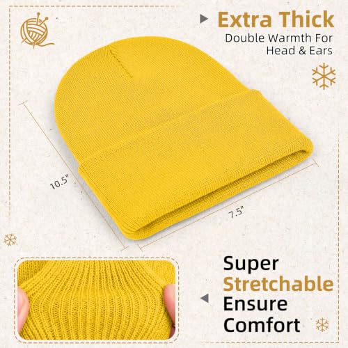 Image of ZOORON Beanie for Men Women Slouchy Winter Beanie Hats Cuffed Skull Caps