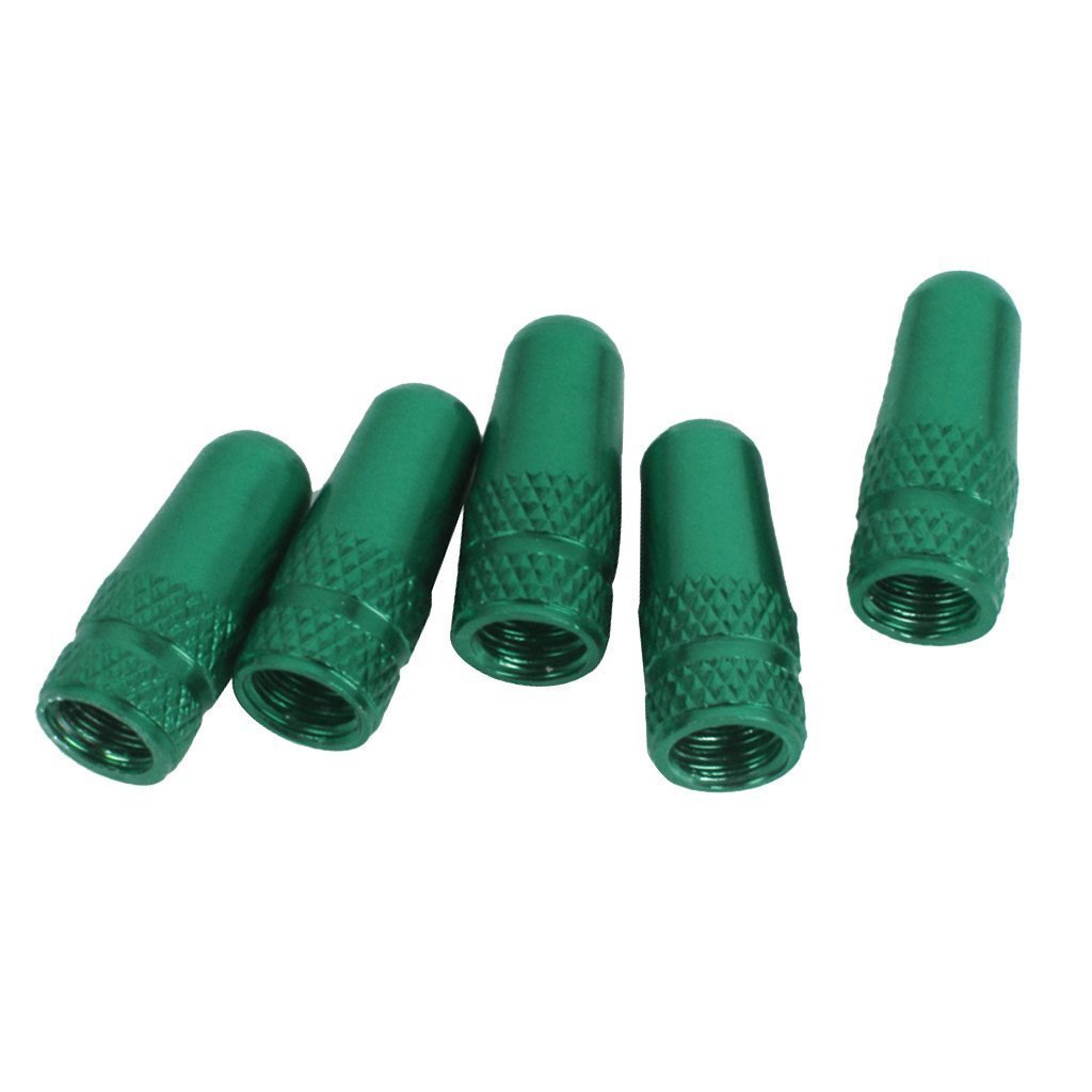 Namvo Green 5Pcs Bicycle Presta Wheel Rims Tyre Stem Air Valve Caps Dust Cover