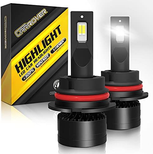 9004/HB1 LED Bulbs, CAR ROVER 100W High Power 20,000LM Extremely Bright 6000K Hi/Lo Conversion Kit Adjustable Beam, Halogen Replacement (Pack of 2)