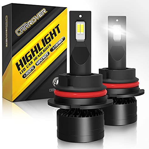 9007 HB5 LED Bulbs, CAR ROVER 100W High Power 20,000LM Extremely Bright 6000K High/Low Conversion Kit Adjustable Beam, Halogen Replacement