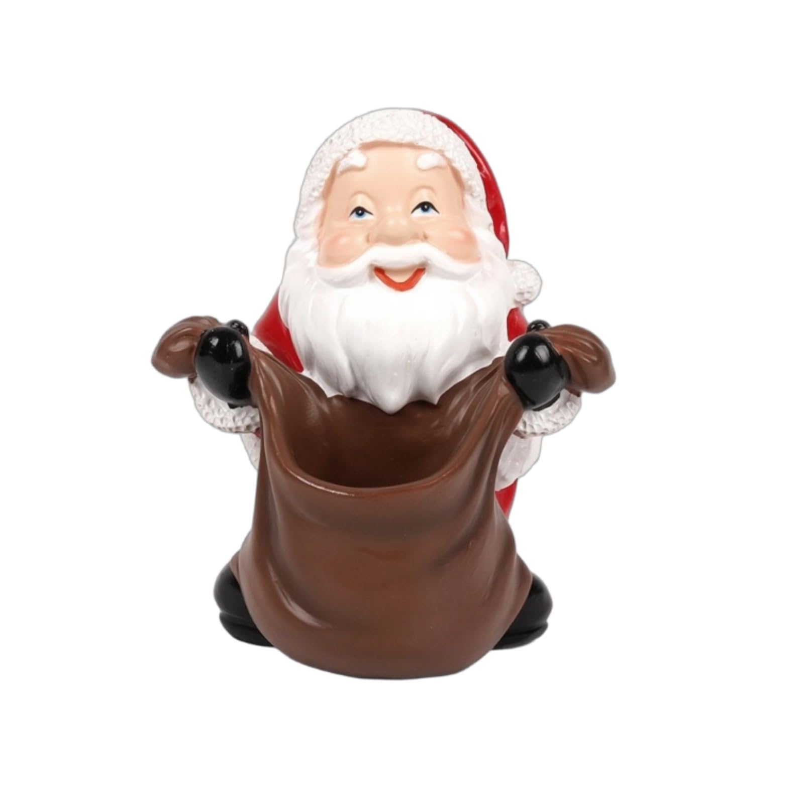 Figurine Père Noël tenant un sac pour offrir des chocolats de Noël