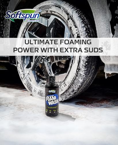 Image of SOFTSPUN Essentials 300mL Car & Bike Premium Liquid Shampoo | Extra Suds, Removes Tough Dirt & Grime| pH Neutral | Works with Bucket & Foam Cannon