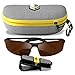 BLUPOND  Polarized Sports Sunglasses for Men - Daytime Anti-Glare Copper TAC Lens - Metal Semi-Rimless Frame - Driving Fishing Shooting - Knight Visor
