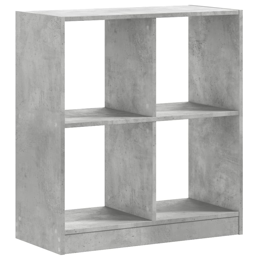 vidaXL Regał, szarość betonu, 68,5x32x75 cm, materiał drewnopochodny, regał na książki, regał biurowy, biblioteczka z przegródkami, biblioteczka