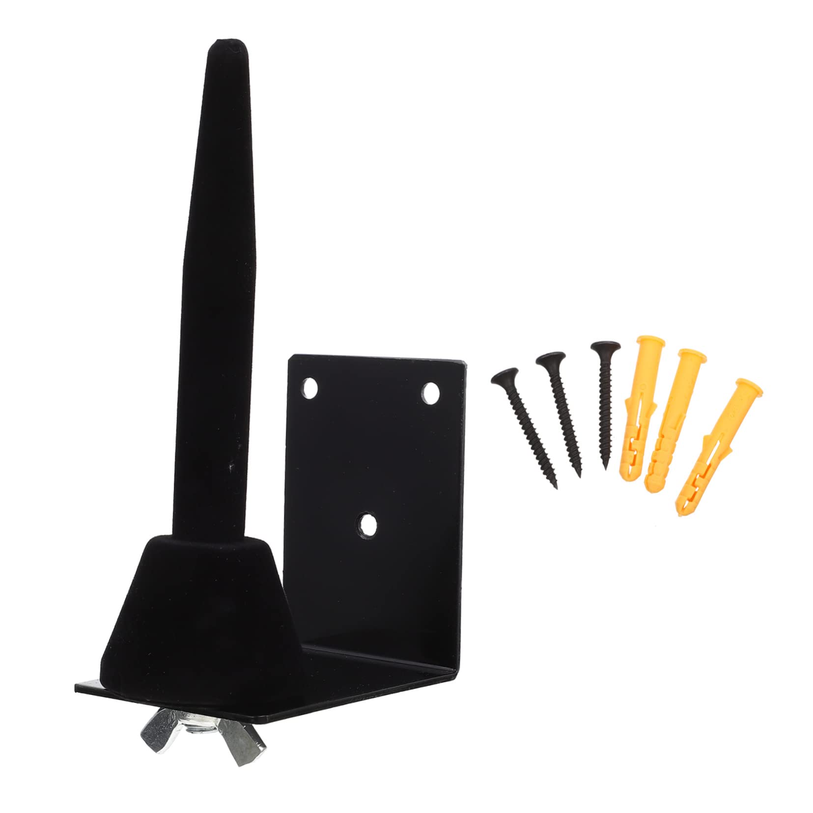 Totority Flute Hangers for Wall 1 Set Clarinet Wall Rack Space-saving Design Prevents Scratches Black Color