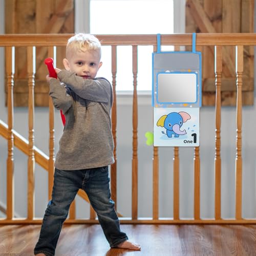 Image of Caterbee Baby Mirror Toys, Inant Tummy time Toy Cloth Book with Mirror, Fun Crinkly Sounds for Early Learning and Developmental Playtime 0 Months up