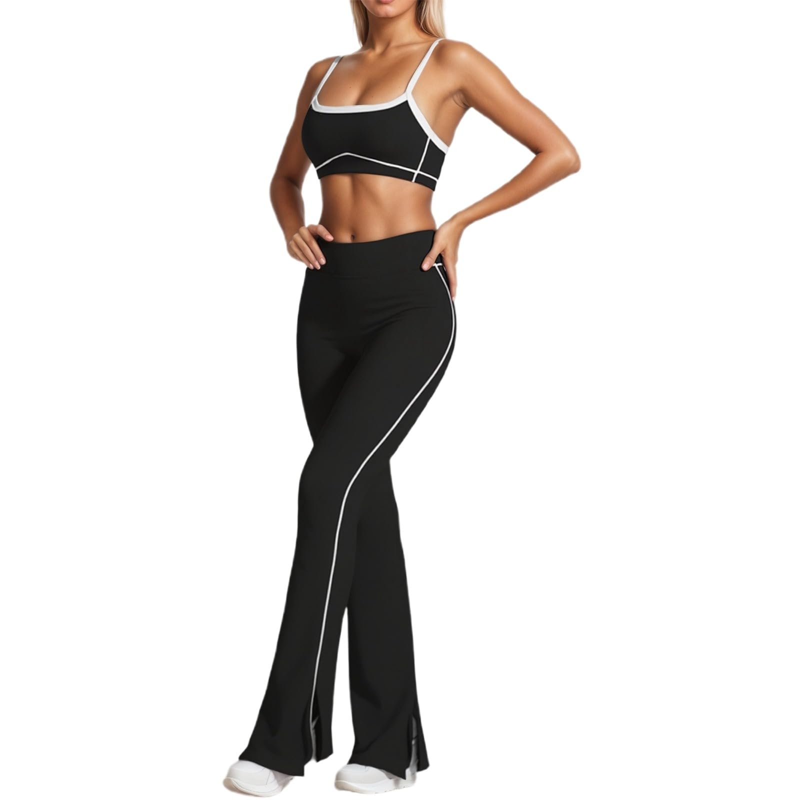 Jogginganzug Damen Yoga-Fitness-Set Enganliegendes Sportoutdoor Ensemble für Laufen Training