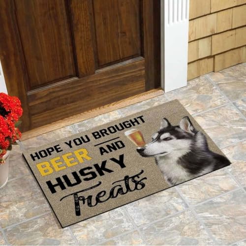 Paillasson extérieur entrée tapis de sol antidérapant message husky - 2