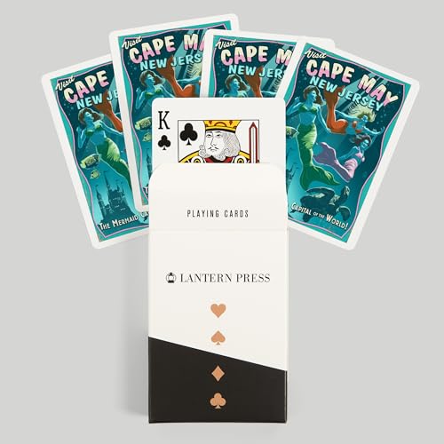 Baraja de 52 cartas estilo póker Mermaids Vintage miniatura 6