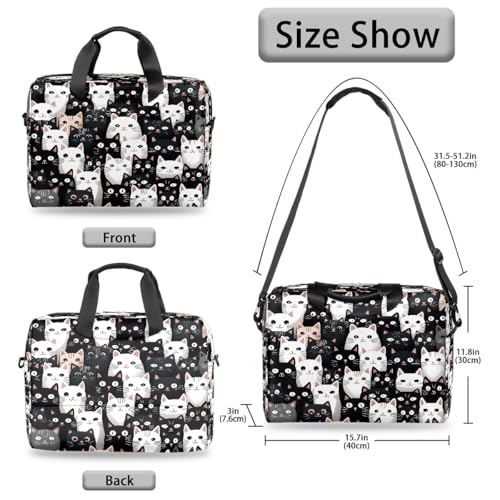 Maletín para portátil 16 pulgadas negro blanco miniatura 5