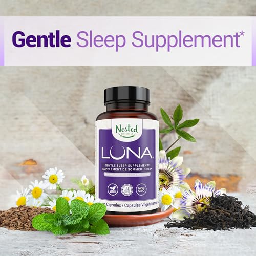 Luna | #1 Sleep Aid on Amazon | Naturally Sourced Ingredients | 60 Non-Habit Forming Vegan Capsules | Herbal Supplement with Melatonin, Valerian Root, Chamomile | Sleeping Pills for Adults (1 Pack) - Image 3