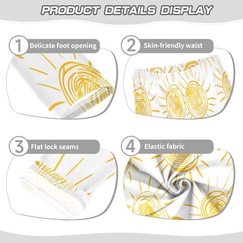 Toddler Girls Leggings Printed Yoga Pants Leggings Sun Drawings Isolated for Kids3