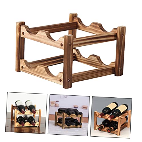 Soporte compacto de madera para vino miniatura 5