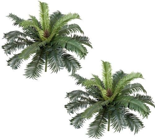 25" Cycas Palm Artificial Tree Silk Plants, with No Pot, (Pack of 4)