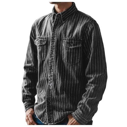 Chemise à manches longues homme slim fit henley décontractée noire