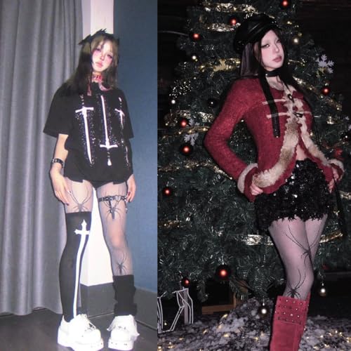 Image of Spider Tights Plus Size, Fishnets, Spider Tights,Women's High Waisted Fishnet Tights Sexy Fishnet Stockings