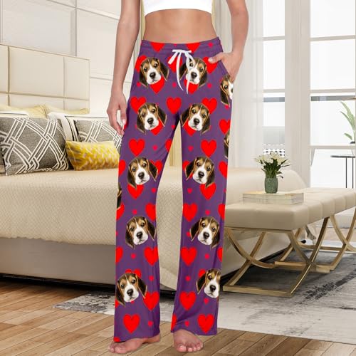 Custom Pajamas Flannel Pants For Men Women Personalized Face Photo Sleepwear Bottoms,Cusotmized Pj Pant4