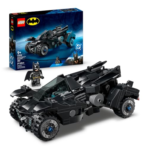 LEGO DC Arkham Batman Batmobile - Collectible Building Set for Kids - Iconic Super Hero Vehicle with Batman Minifigure - Gift Idea for Boys, Girls, and Comic Book Fans Ages 9+ - 67009