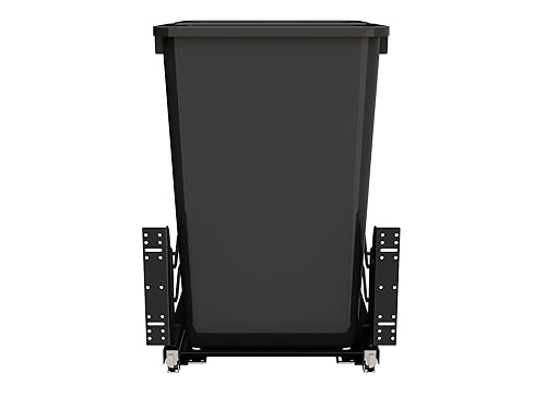 Miniatura 3 de Rev-A-Shelf Bote de basura doble extraíble para debajo de gabinetes de cocina, 50 cuartos, 12.5 galones con rieles de cierre suave para gabinetes