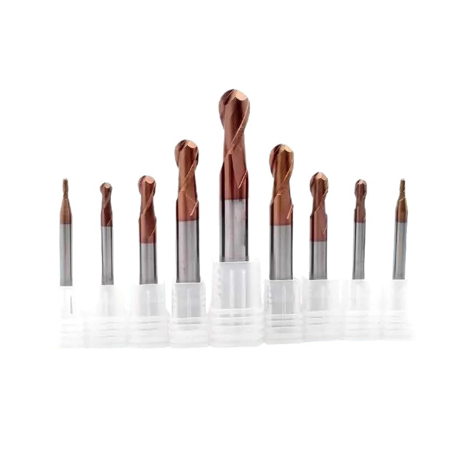 1PC HRC55 2-fletowy Frez Kulisty Ze Stopu Trzpieniowy Z Węglika Wolframu Narzędzia CNC Metalowy Stalowy Router Bit