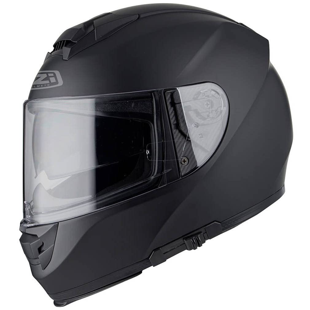 Casco de Moto NZI Eurus 2 Negro Mate - Casco Integral con Visor Solar | Unisex Hombre y Mujer Homologado ECE