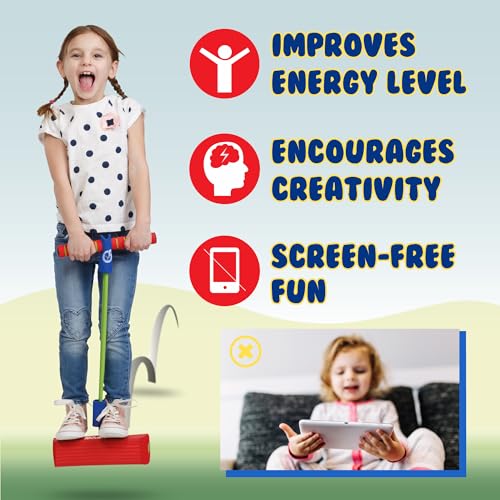 Image of New Bounce Pogo Stick for Toddlers, Foam Jumper, Ages 3+ | Foam Jumper, Age 3,4,5,6,7,8, Outdoor Jumping Toys, Birthday Gift for Toddler Girls and Boys