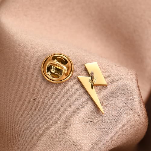 Image of Snatainless Steel Lightning Mark Brooch and Pin