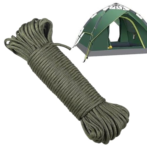 Cuerdas para tendederos, Cuerdas para Exterior | Cordón de Nailon Trenzado Duradero | Cuerda de Supervivencia, Paracord de 7 Hilos para Escalar, Acampar, Tienda de campaña, tendedero