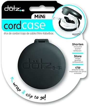 Dotz Mini Cord Wrap for Cord and Cable Management, Black (MCW32M-CK)