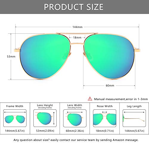 Image of SUNGAIT Women's Lightweight Oversized Aviator Sunglasses