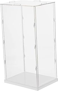 HONMEET 1 Peça Caixa De Exibição De Acrílico Caixa De Exibição De Plástico Transparente Caixa Organizadora De Joias Caixa De Exibição De Joias Vitrine De Acrílico Vitrine Para Miniaturas