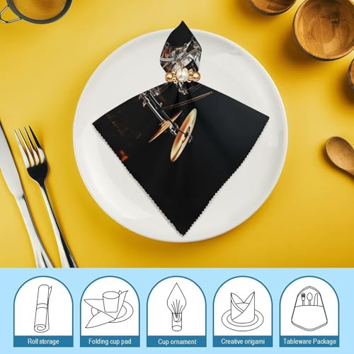 Servilletas de tela Drummer para bodas 4 piezas miniatura 7