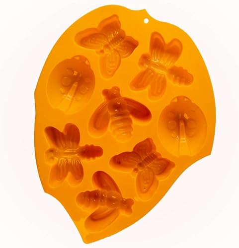 Miniatura 6 de 2 moldes de silicona 3D para pasteles, molde para magdalenas de insectos de 8 cavidades, molde de cocina para pastelería para bomba de grasa,