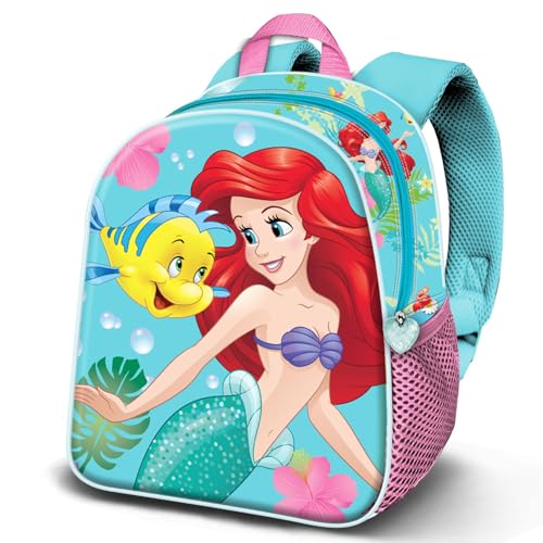 Disney Ariel Dive-Zainetto 3D Elite, Turchese, 25 x 30 cm, Capacità 7 L