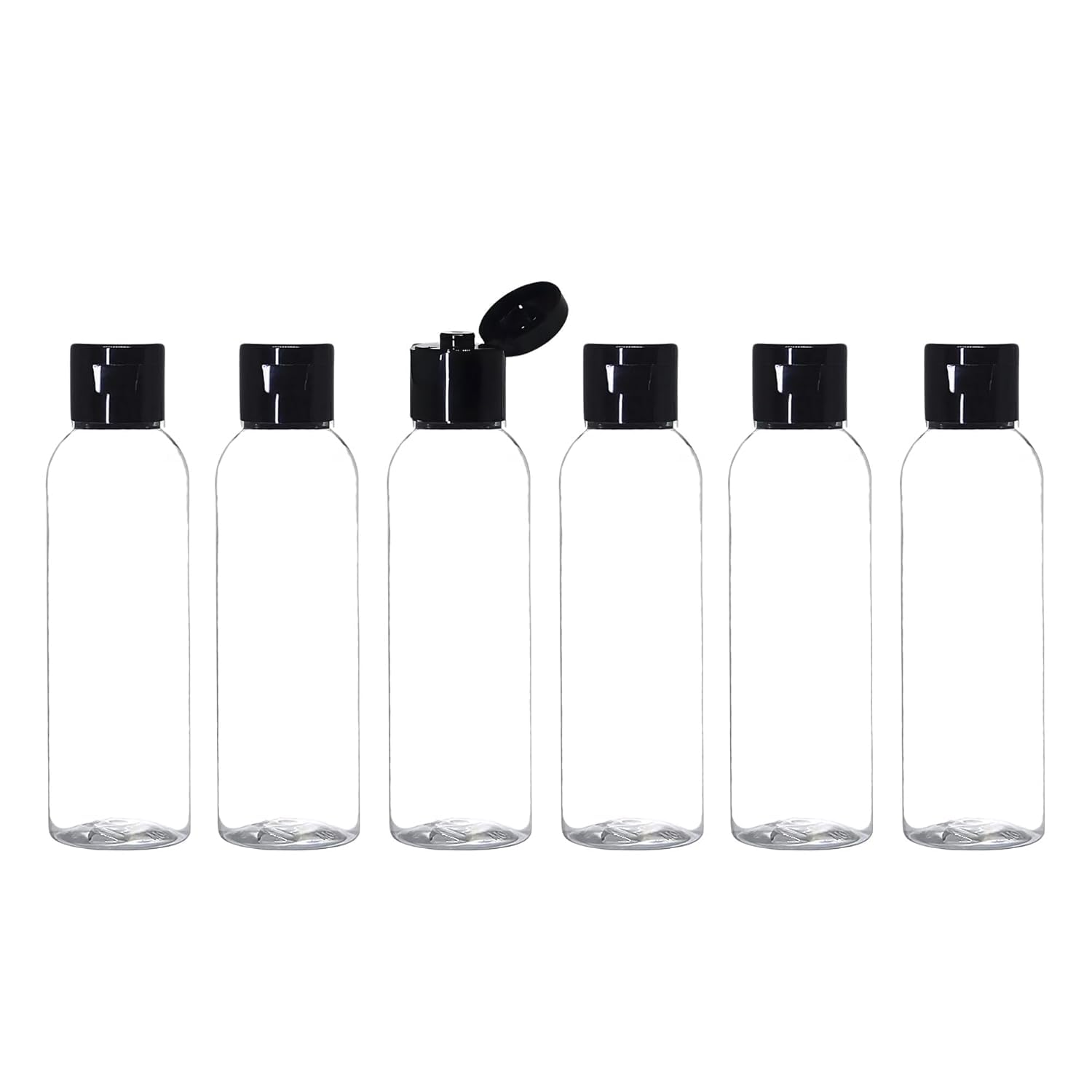 SYRAA 200ml Empty Plastic Bottle with Flip Top Cap | Leakproof Refillable Travel Bottles | BPA-Free Clear Container for Toiletries, Hair Oil, Shampoo, Lotion, Sanitizer, Cosmetics (6)-image-32
