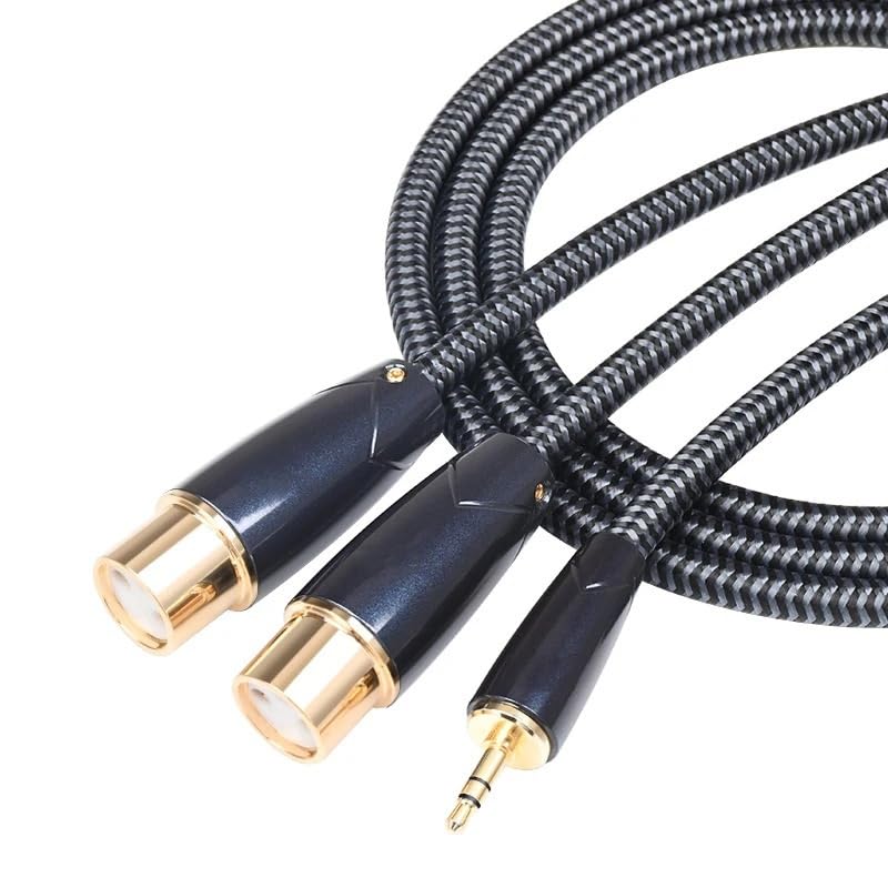 Adaptateur 3,5 mm vers câble audio carré OCC .5 vers 3 broches for le mixage MP3(3 Meters)