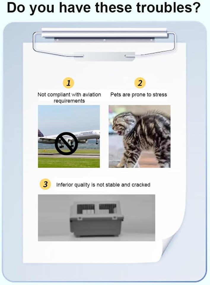 Large Dog Crate Dogs Kennel Length 33in/Width 21.6in/Height 25.2in Dog Carrier with Handle & Metal Door Travel Pet Box for Puppies Kittens