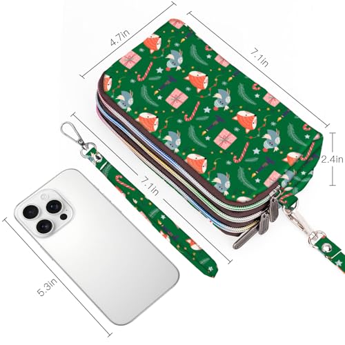 Image of BIAOTIE Large Capacity Wristlet Wallet - Women Printed Nylon Waterproof Handbag Clutch Purse