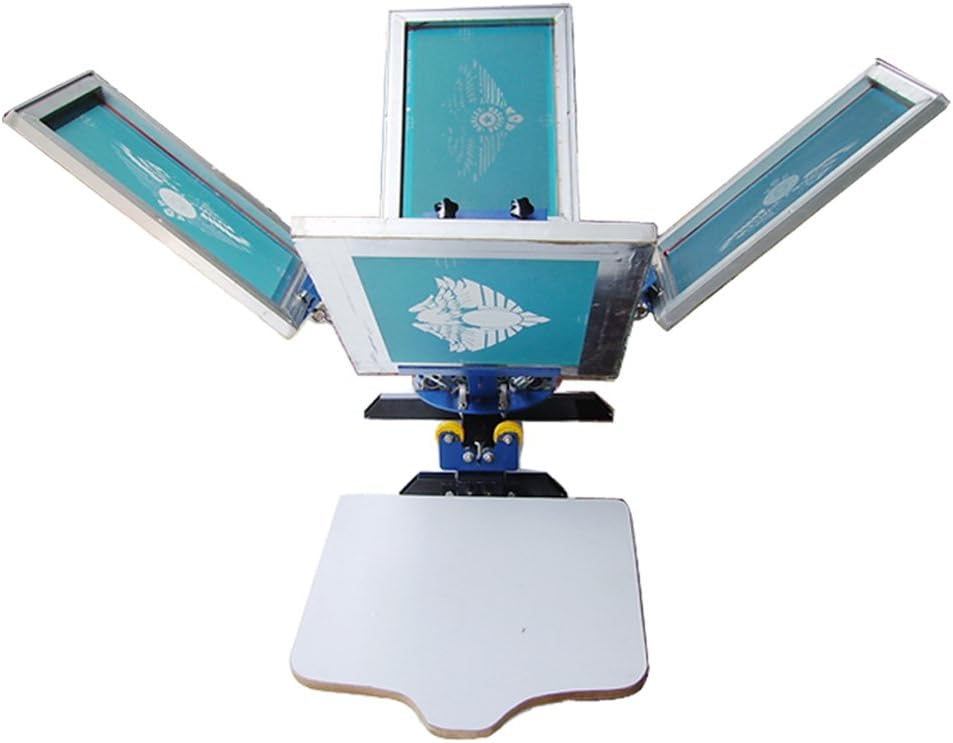 Screen Printing Machine 4 Color 2 Station Silk Screen Printing Press Machine for DIY T-Shirt Printing