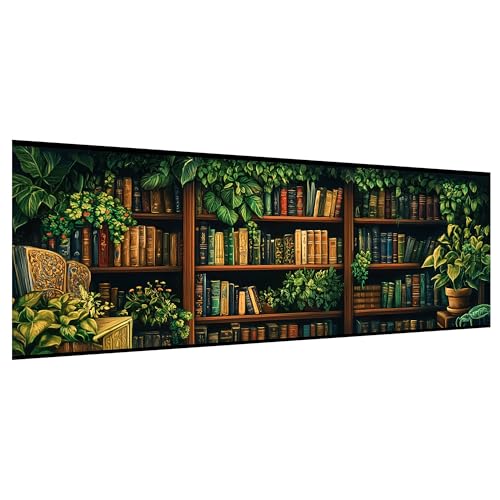 Hoobee 5D DIY Bücherregal Diamond Painting Groß Diamond Painting Bilder Buch Diamant Painting Groß xxl Vollbohrer Stickerei Kreuzstich Kunst Handwerk für Zuhause Wanddekoration 30x80cm-6