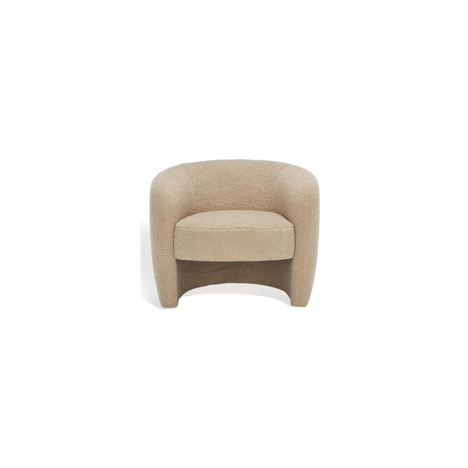 Safavieh Couture Collection Everly Light Brown Barrel Back (Fully Assembled) Accent Chair