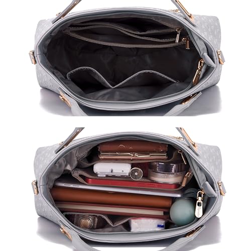 Image of Purse for Women Fashion Medium Shoulder Bag Crossbody Handbag Set 4PCS | Stylish Style,Chain Texture Design,with a Crossbody Strap,4-in-1 Multi-Style Purse Set