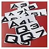 DEMANDER Zwart Chrome Embleem Fit for Audi 1. 8T 2.0T 2.4 3.0T 3.2 3.6 A3 A4 A5 A6L A7 A8L Q3 Q5 Q7 Four Wheel Drive Car…