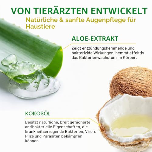 Augenpflege FingerPads für Hunde, 150 Stück Augenpflege Hund und Tränenfleckenentferner Hund, Augen Reinigungspads Hunde & Katzen, Entfernt Tränenstein & Speichelreste, Aloe Vera Extrakt, Sanfte