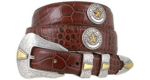 2061 Texas Seal Gold Calfskin Leather Dress Belt2