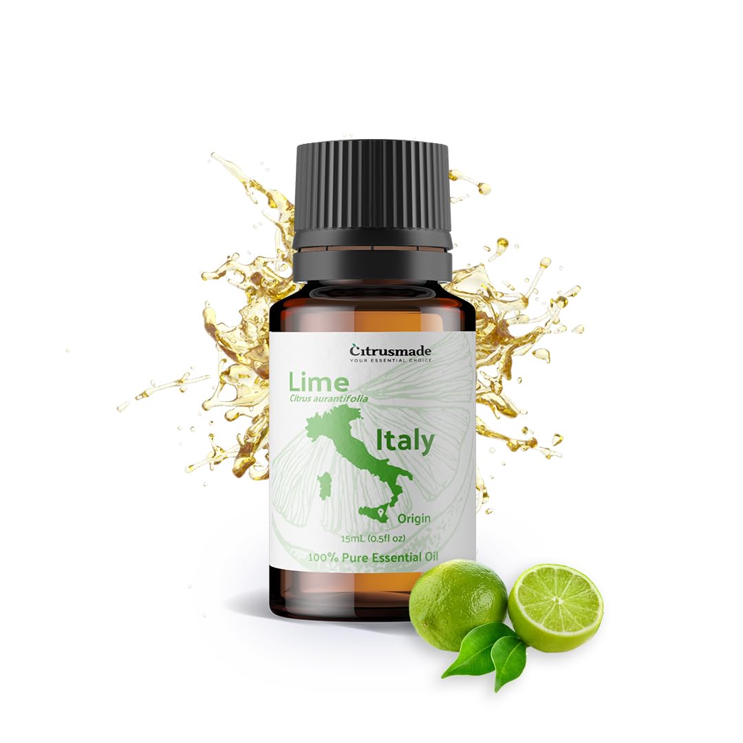 Lime Essential Oil - Direct from Citrusmade in Sicily- Pure Essential Oils for Diffusers and Aromatherapy in The Mediterranean - 100% Pure Therapeutic Grade (15ml)
